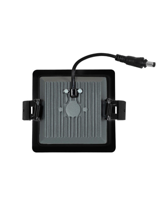 Downlight LED 10W Carré SAMSUNG Aero 130 lm/W Microprismatique LIFUD Coupe 85x85 mm Noir