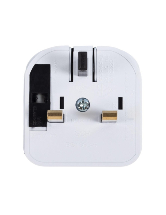 Adaptateur Prise Type E Tête Large avec Câble Droit à Prise Type G (UK)