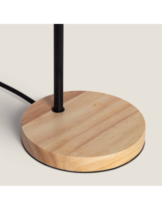 Lampe à Poser Bois et Tissu Diyara