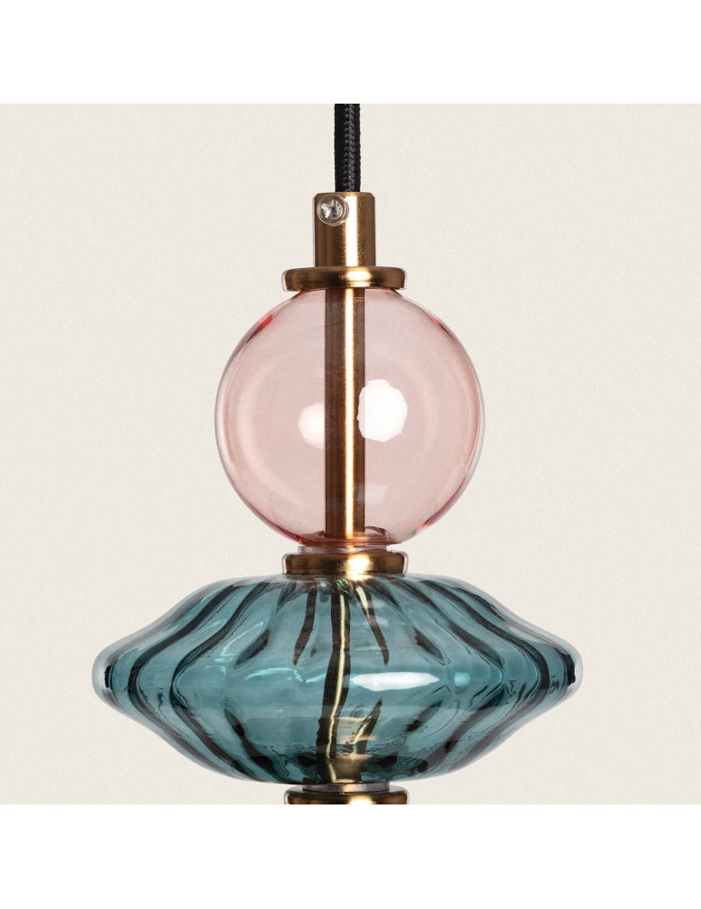 Suspension Métal et Verre Bethia