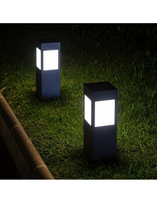 Balise LED Solaire Extérieure en Saillie sur Pied 40cm Kenya avec Détecteur de Mouvement Radar