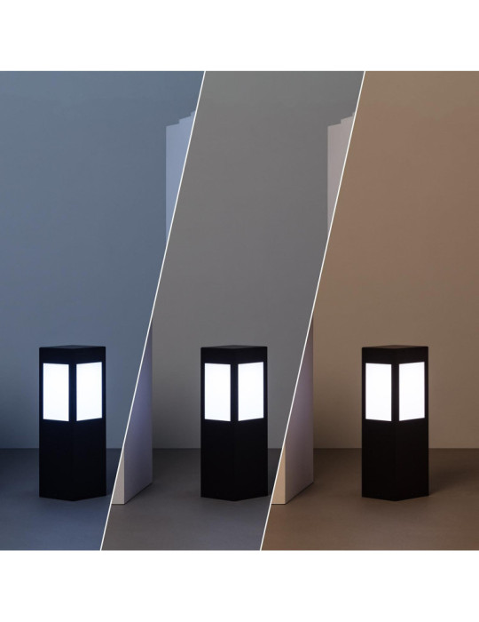 Balise LED Solaire Extérieure en Saillie sur Pied 40cm Kenya avec Détecteur de Mouvement Radar