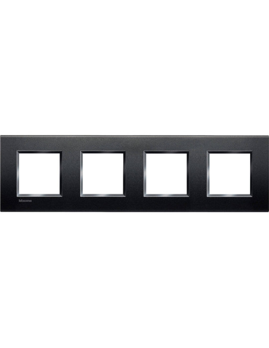 Platine Carée 4x2 Modules BTicino Living Light LNA4802M4BI