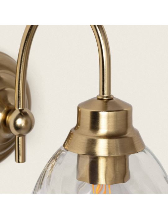 Applique Murale Métal et Verre Kutja