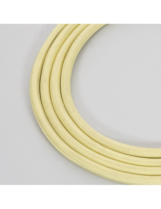 Câble Électrique Textile Jaune