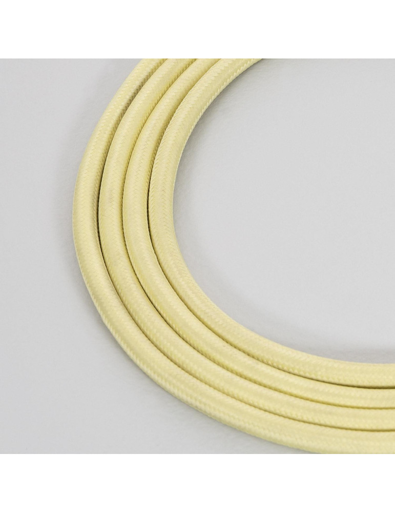 Câble Électrique Textile Jaune
