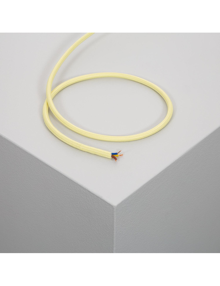 Câble Électrique Textile Jaune