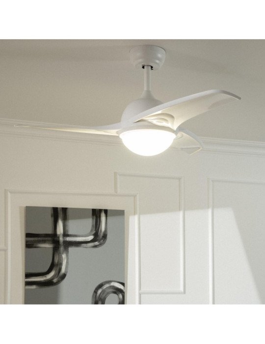 Ventilateur de Plafond Silencieux Aran Blanc 107cm Moteur DC