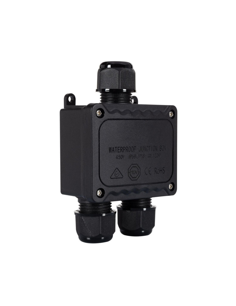 Boîte de Dérivation Étanche en "I" 130x83x45mm 3 Cônes IP68 Boîte de Dérivation Étanche en "I" 130x83x45mm 3 Cônes IP68