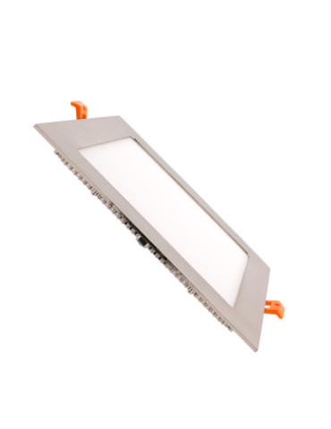 Dalle LED Carrée Extra-Plate 18W LIFUD Coupe 205x205mm Argentée