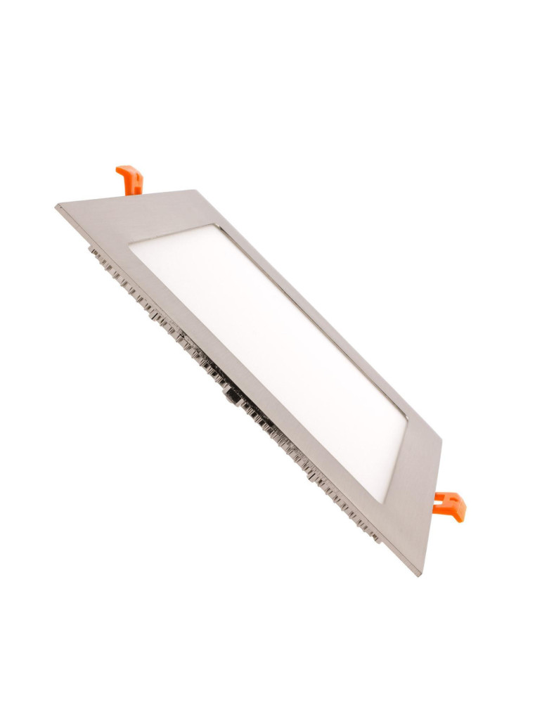 Dalle LED Carrée Extra-Plate 18W LIFUD Coupe 205x205mm Argentée