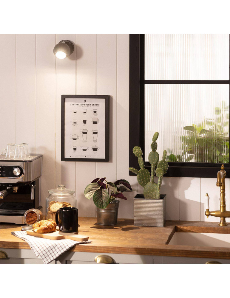 Applique Murale Orientable Aluminium Ates 1 Spot Noir