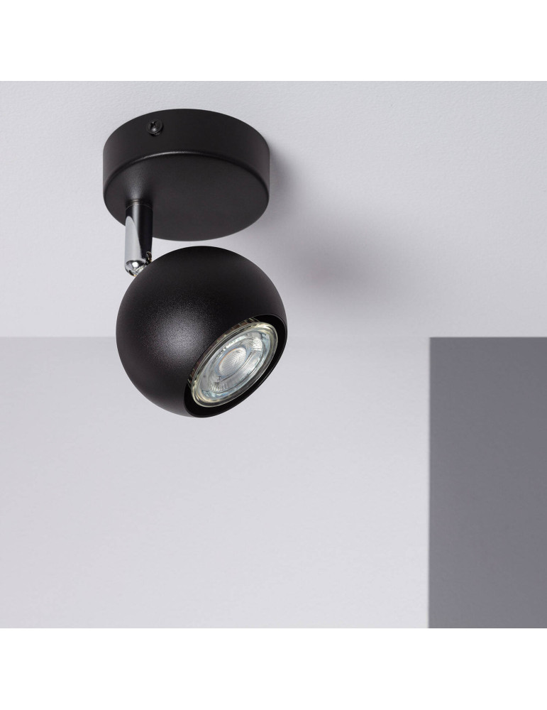 Applique Murale Orientable Aluminium Ates 1 Spot Noir