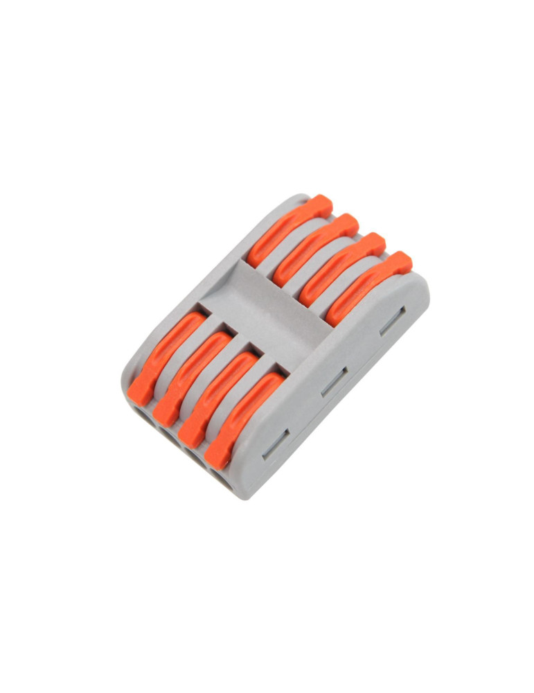 Pack 10 Connecteurs Rapides 4 Entrées et 4 Sorties SPL-4 pour Câble Électrique de 0.08-4mm²