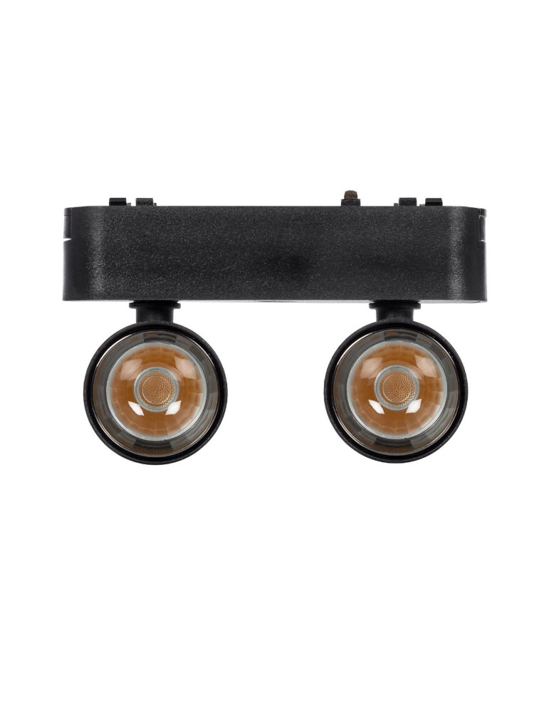 Spot LED sur Rail Magnétique 25mm Extra-Plat 14W Double 48V Noir