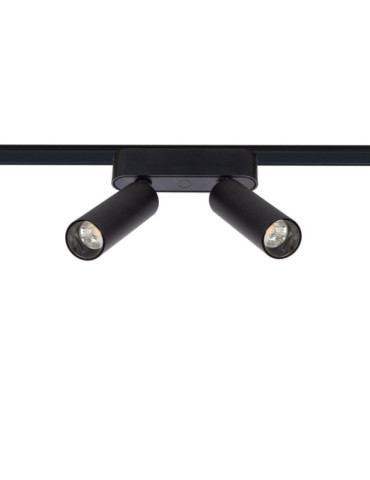 Spot LED sur Rail Magnétique 25mm Extra-Plat 14W Double 48V Noir