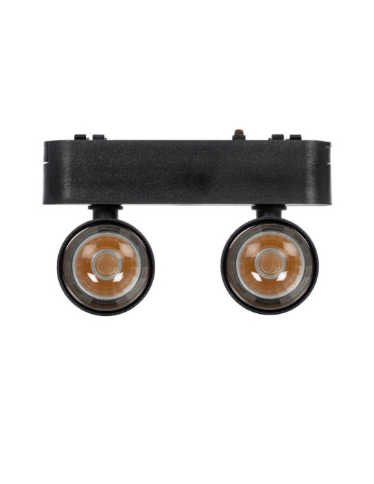 Spot LED sur Rail Magnétique 25mm Extra-Plat 14W Double 48V Noir
