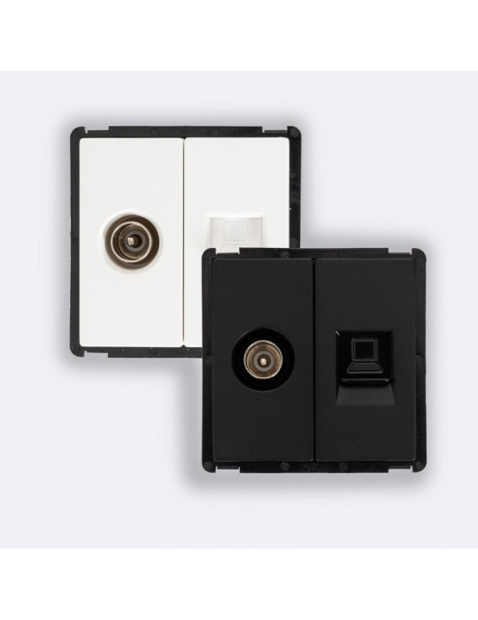Prise RJ45 CAT 6 Internet + TV Mâle Moderne