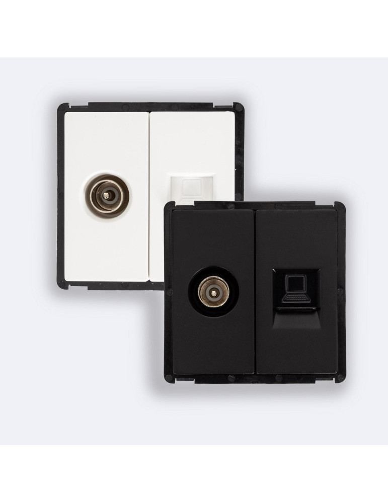 Prise RJ45 CAT 6 Internet + TV Mâle Moderne