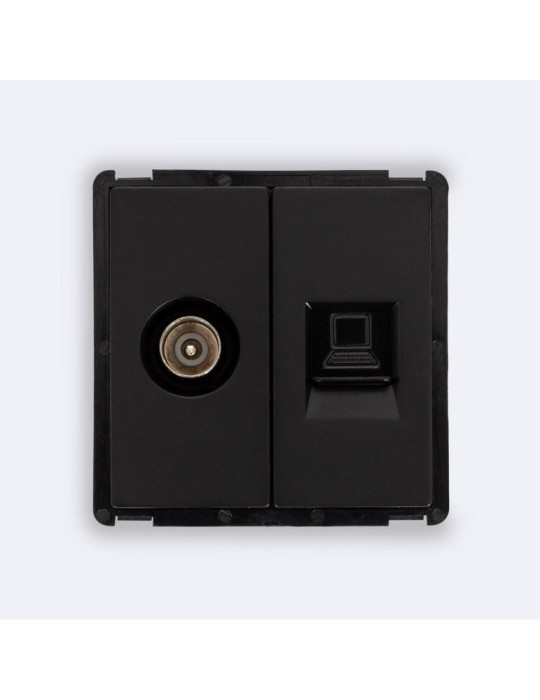 Prise RJ45 CAT 6 Internet + TV Mâle Moderne