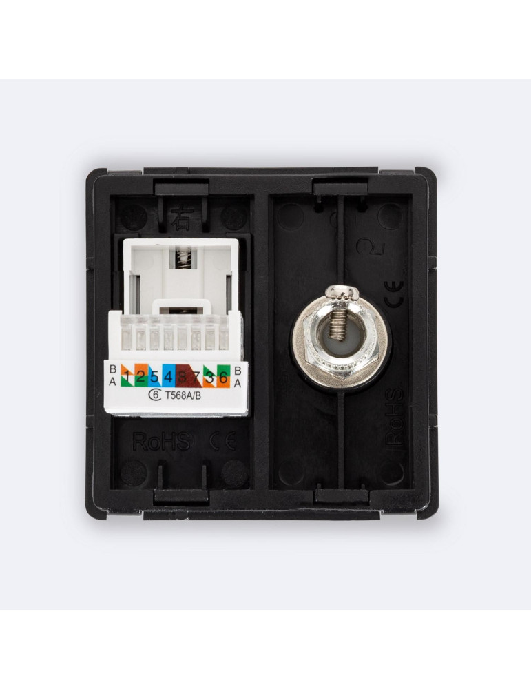 Prise RJ45 CAT 6 Internet + TV Mâle Moderne