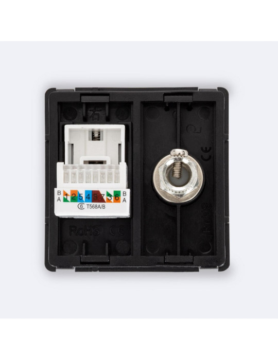 Prise RJ45 CAT 6 Internet + TV Mâle Moderne