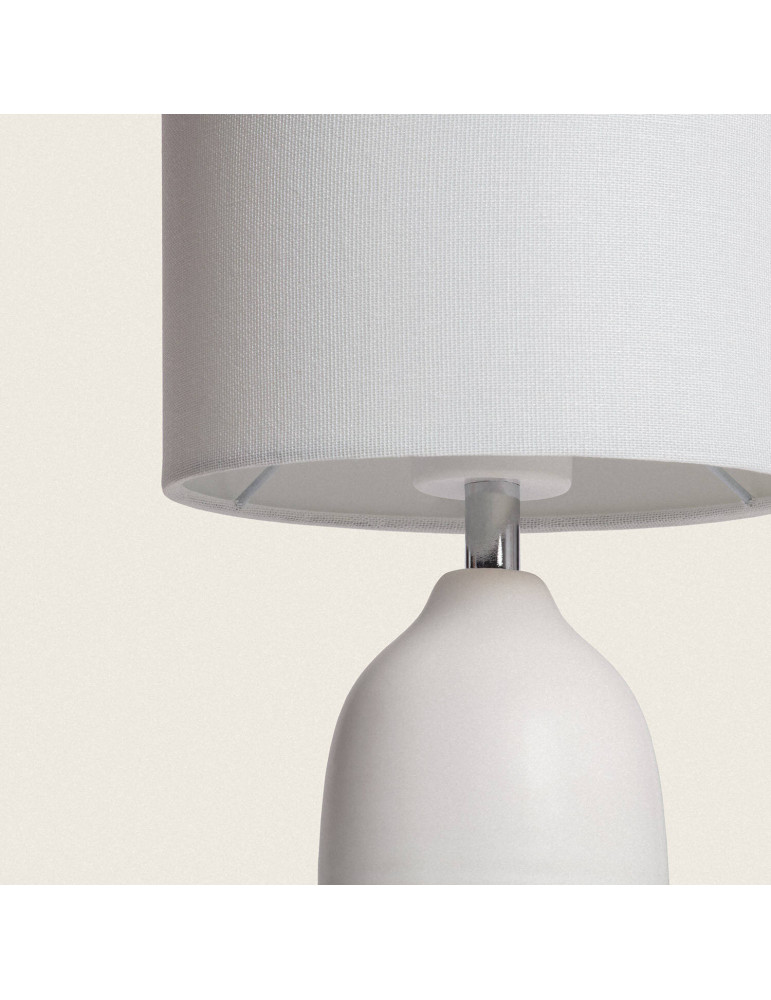 Pack de 2 Lampes à Poser Céramique et Tissu Barva