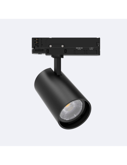 Spot LED sur Rail Triphasé 40W Dimmable Fasano Noir Spot LED sur Rail Triphasé 40W Dimmable Fasano Noir
