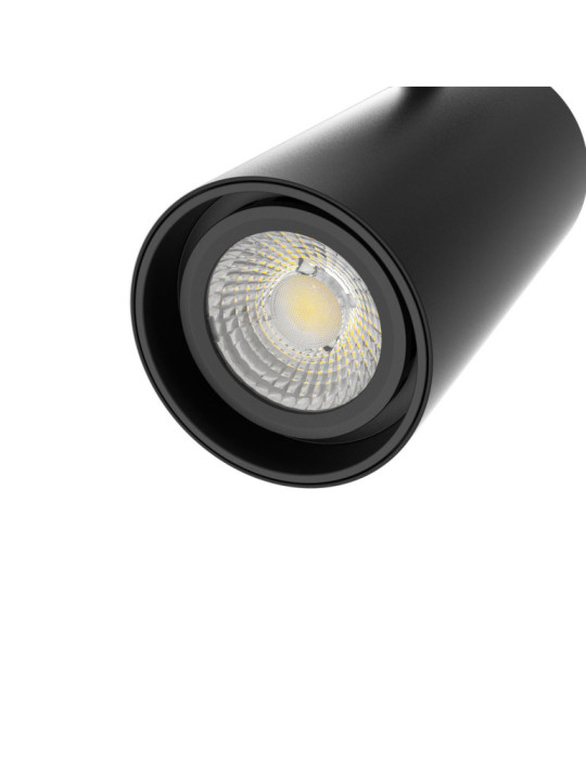 Spot LED sur Rail Triphasé 40W Dimmable Fasano Noir