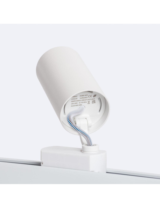 Spot à Douille sur Rail Monophasé Runn pour Ampoule GU10