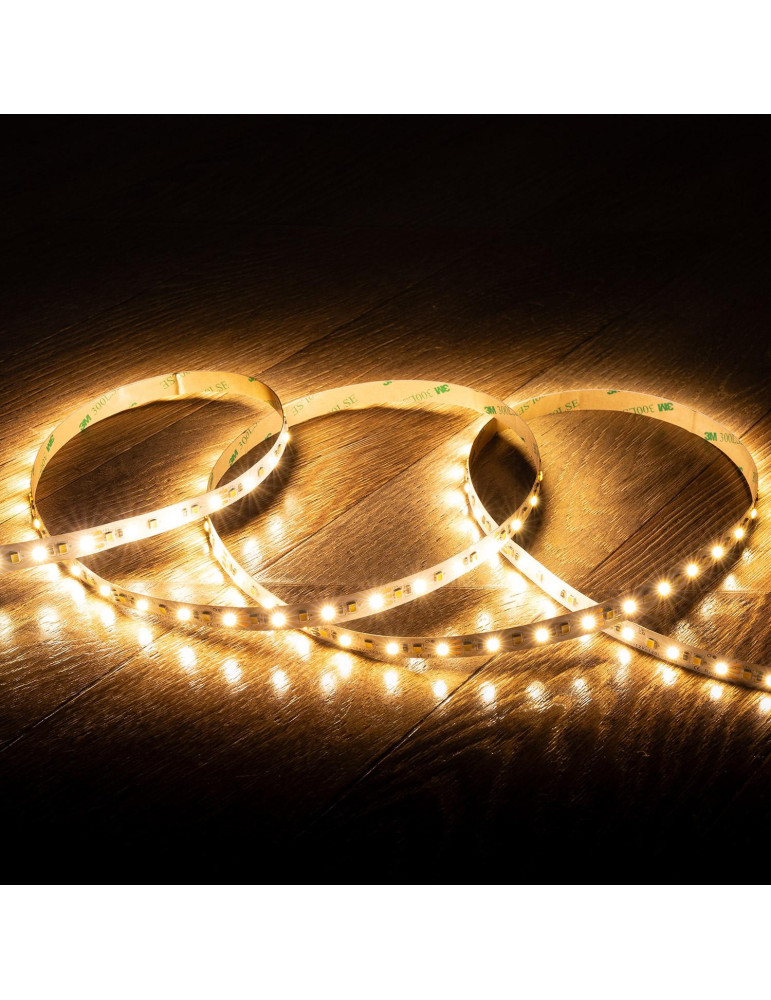 Ruban LED CCT 12V DC SMD2835 120LED/m 5m IP20 Largeur 10mm Coupe 5cm