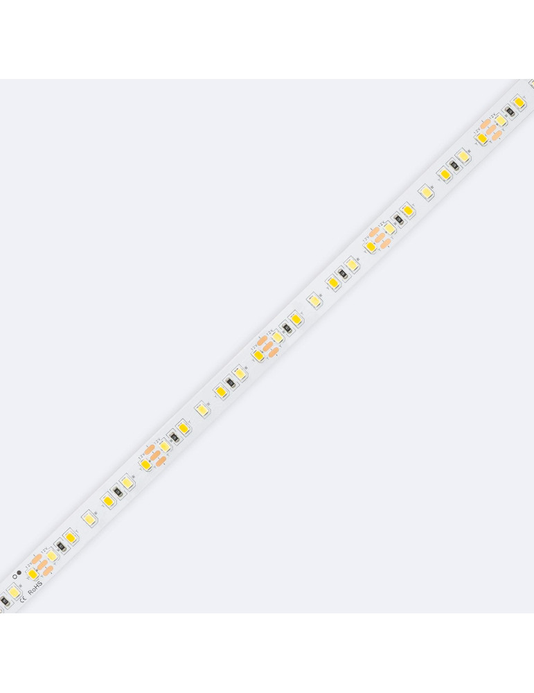 Ruban LED CCT 12V DC SMD2835 120LED/m 5m IP20 Largeur 10mm Coupe 5cm