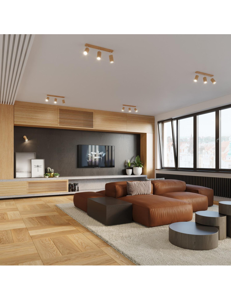 Plafonnier Bois Berg 4 SOLLUX