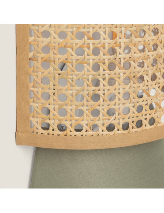 Applique Murale Rotin et Tissu Chulu