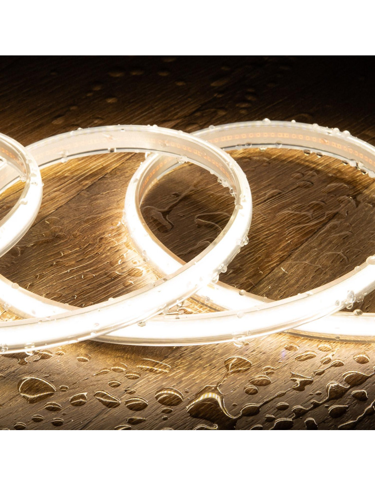 Ruban LED 220V COB 320 LED/m Blanc Neutre IP65 CRI90 Largeur 12mm Coupe tous les 50cm