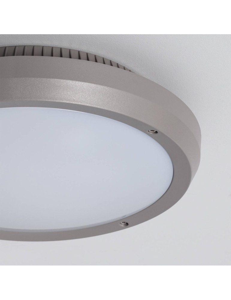 Plafonnier Rond Extérieur Curio IP65 Gris Ø300 mm