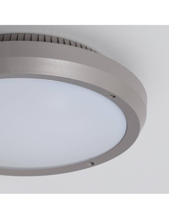 Plafonnier Rond Extérieur Curio IP65 Gris Ø300 mm