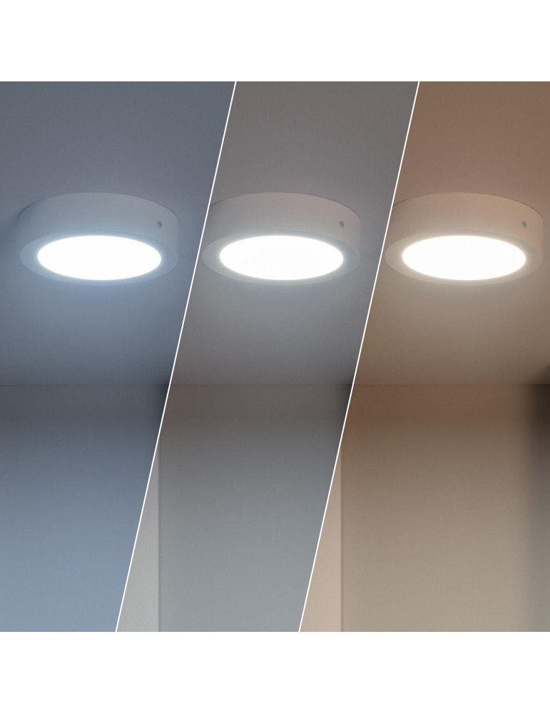 Plafonnier LED Rond 12W SwitchCCT Sélectionnable Ø 170mm Dimmable Compatible avec Télécommande RF V.2