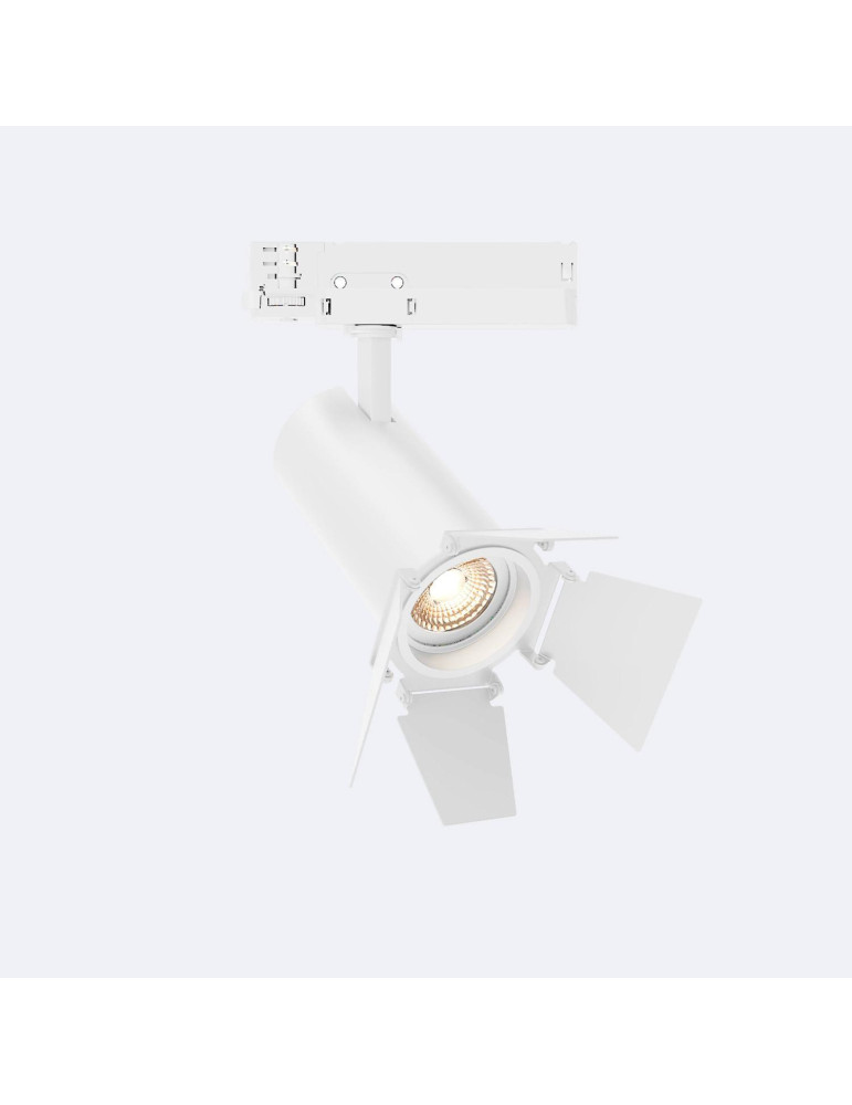 Spot LED Fasano Cinéma 20W pour Rail Triphasé Dimmable Blanc Spot LED Fasano Cinéma 20W pour Rail Triphasé Dimmable Blanc
