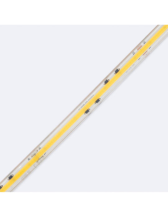 Bobine de Ruban LED Dimmable 220V AC COB Auto-redressement  320 LED/m 720 lm/m IP65 50m Largeur 12 mm Coupe tous les 50 cm