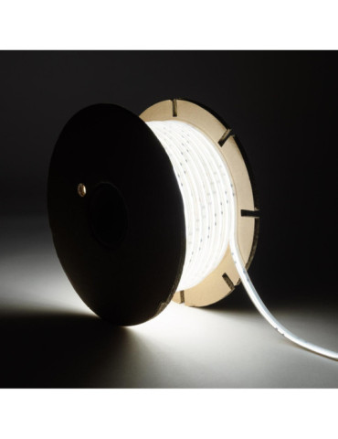 Bobine de Ruban LED Dimmable 220V AC COB Auto-redressement  320 LED/m 720 lm/m IP65 50m Largeur 12 mm Coupe tous les 50 cm