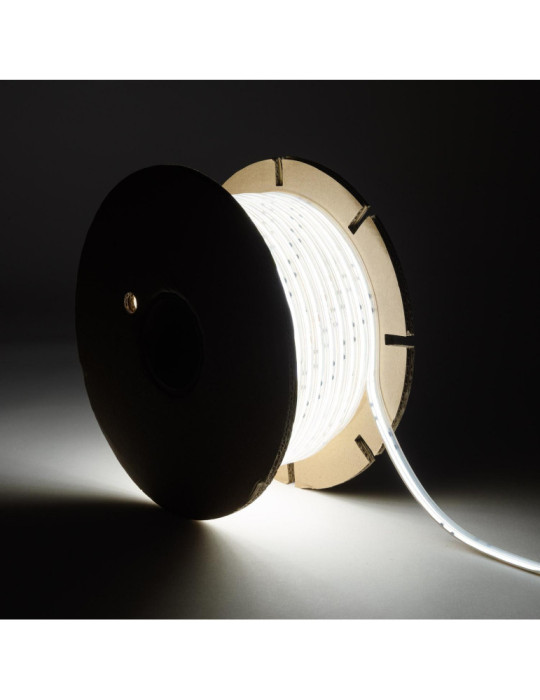 Bobine de Ruban LED Dimmable 220V AC COB Auto-redressement  320 LED/m 720 lm/m IP65 50m Largeur 12 mm Coupe tous les 50 cm Bobine de Ruban LED Dimmable 220V AC COB Auto-redressement  320 LED/m 720 lm/m IP65 50m Largeur 12 mm Coupe tous les 50 cm