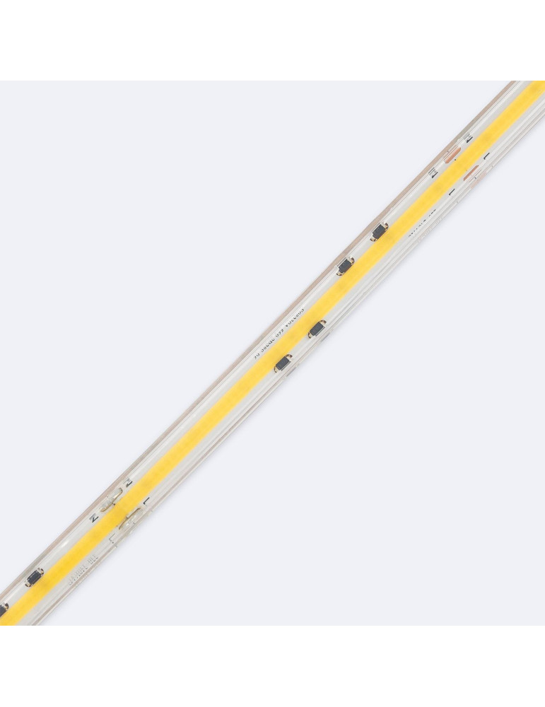 Bobine de Ruban LED Dimmable 220V AC COB Auto-redressement  320 LED/m 720 lm/m IP65 50m Largeur 12 mm Coupe tous les 50 cm