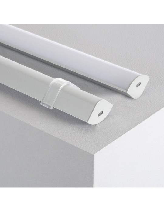 Profilé Aluminium pour Angle avec Capot Continu pour Ruban LED jusqu'à 20mm