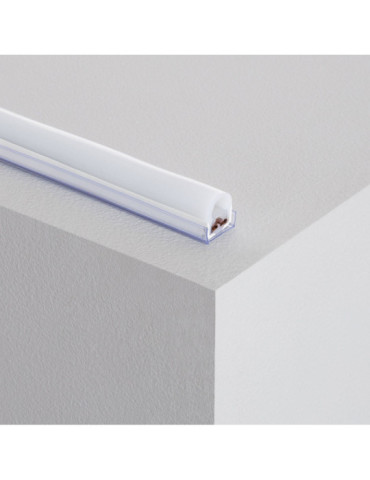 Profilé PVC 1m pour Gaine Néon LED Flexible Dimmable 7.5W/m 220V AC 120 LED/m Semi-circulaire 180° Monochrome sur Mesure