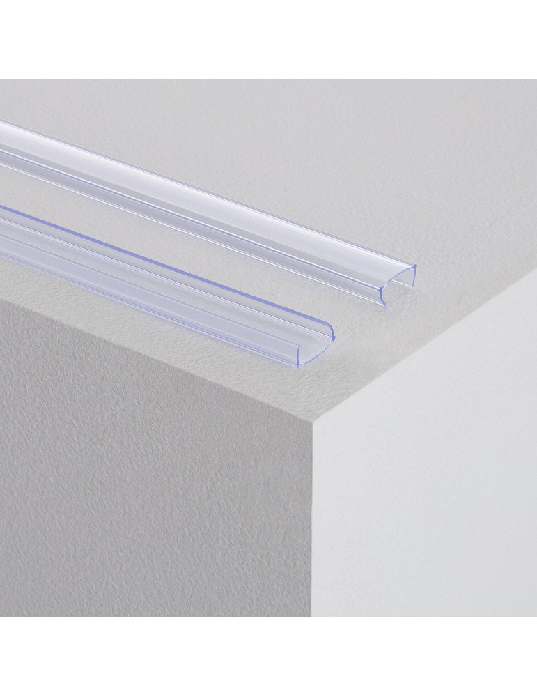 Profilé PVC 1m pour Gaine Néon LED Flexible Dimmable 7.5W/m 220V AC 120 LED/m Semi-circulaire 180° Monochrome sur Mesure