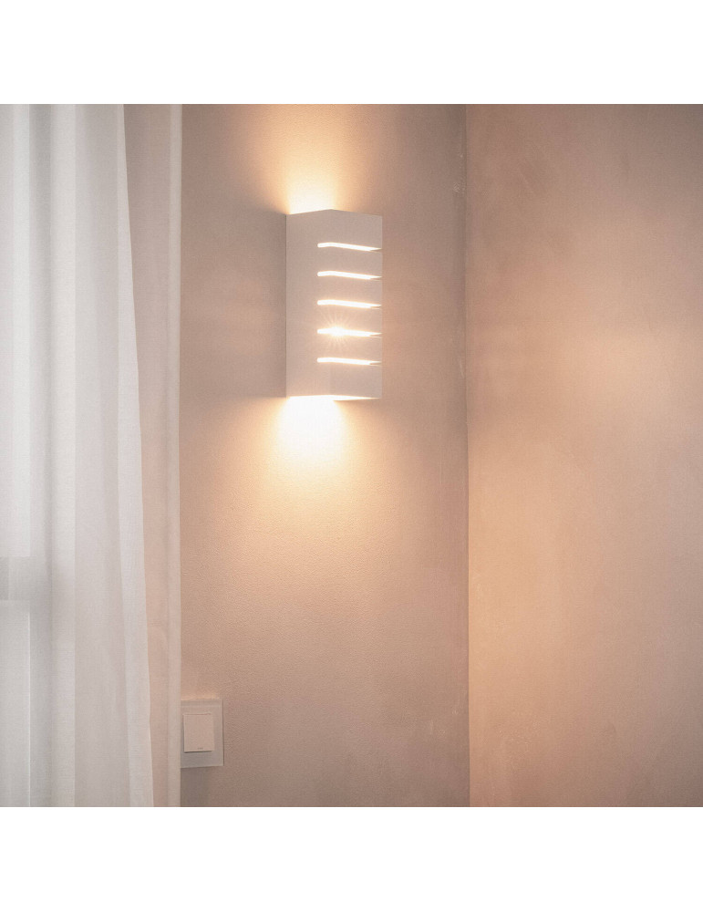 Applique Murale Plâtre Double Éclairage Rubis