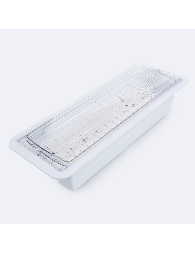 Éclairage de Secours LED Encastrable 160lm Permanent/Non Permanent Coupe 155x400 mm Éclairage de Secours LED Encastrable 160lm Permanent/Non Permanent Coupe 155x400 mm