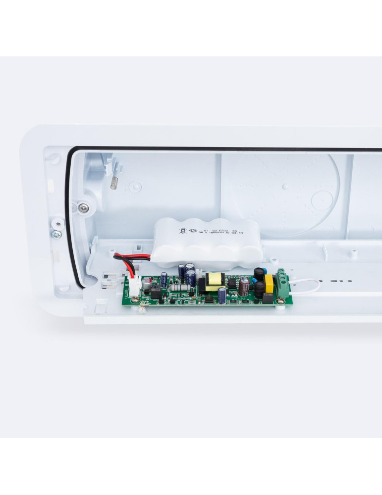 Éclairage de Secours LED Encastrable 160lm Permanent/Non Permanent Coupe 155x400 mm