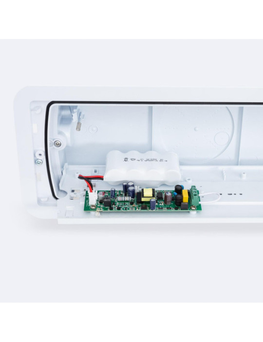 Éclairage de Secours LED Encastrable 160lm Permanent/Non Permanent Coupe 155x400 mm